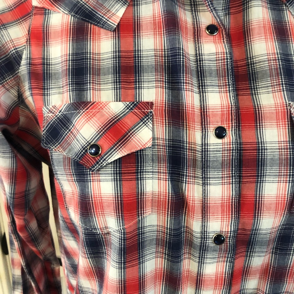 Red, White & Blue ladies Western shirt. Medium